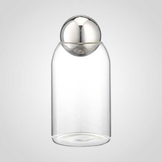Стеклянная банка для хранения Glass Trends серебристая 00438