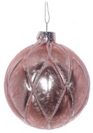 Украшение новогоднее Шар "Розовая фантазия", 8см,стекло 721298