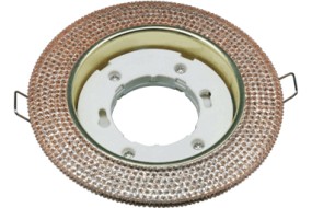 Светильник встраиваемый GX53R-R43L-crystal с подсветкой светло-золотистый