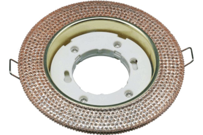 Светильник встраиваемый GX53R-R43L-crystal с подсветкой светло-золотистый