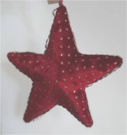 Елочная игрушка звезда 13см 21-157 (красный)