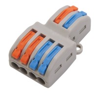 Монтажные клеммы STEKKER для фазных проводников 2 полюса (2 вых.на полюc), LD222-424 39249