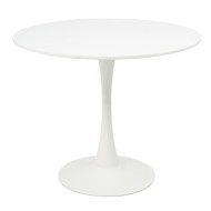 Стол TULIP (mod.011) (металл, мдф, белый) 90*90*74 см