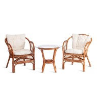 ТЕРРАСНЫЙ КОМПЛЕКТ " NEW BOGOTA " (2 кресла + стол) (ротанг, кресло 61х67х78,5см) 13341