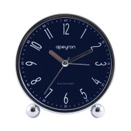 Часы-будильник MLT2207-519-4 круг d115x55 хром металл плавный ход подсвет