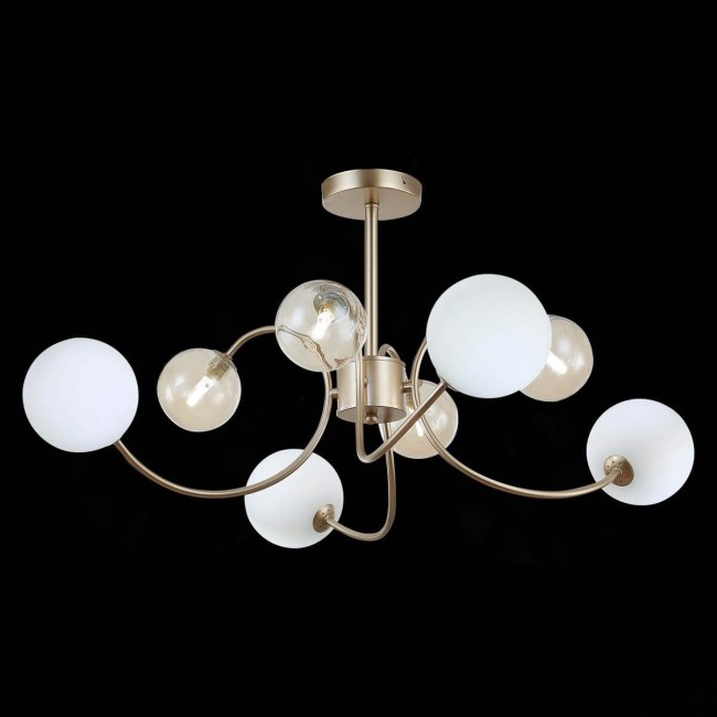 Светильник потолочный SLE220912-08 Хром/Белый, Дымчатый