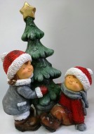 Дети играют у елки НФ334 Н-52см