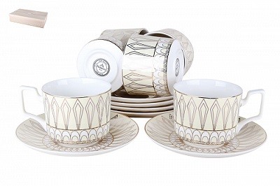 Набор чайный 6/12 ф.круг.230мл п/уп 3076-24XFE-12  Sunshine 263297