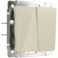 Выключатель двухклавишный слоновая кость W1120003