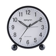 Часы-будильник MLT2207-510-2 круг d115x55 черн металл плавный ход подсвет