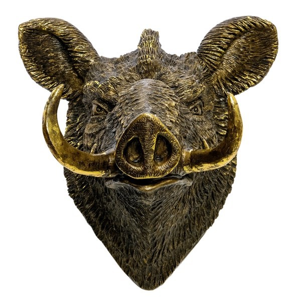 Кабан голова БФ12 Н-41см,L-38см  БРОНЗА