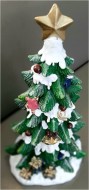 Елка новогодняя с игрушками НФ337 Н-38см,L-21см,В-20см