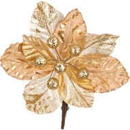 ЦВЕТОК ИСКУССТВЕННЫЙ "ПУАНСЕТИЯ" АРТИ-М 241-1001 НА КЛИПСЕ ДЛИНА=17 СМ