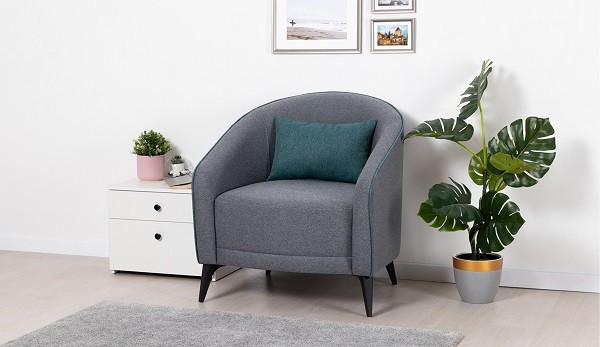 Кресло для отдыха Бернис ТК 448 Сага дарк грей (темно-серый), Сага океан (темно-зел)