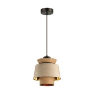 Подвес 4992/1 PENDANT ODL23 287 св. коричневый/золотой/металл/экокожа E27 60W KRESSA