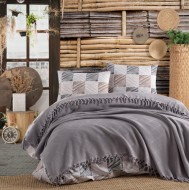 Плед с Бахромой 220x240 Maria Темно-серый 8680943225276