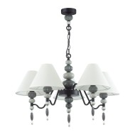 Люстра 4896/5 MODERN ODL_EX23 25 черный матов./серый/молочный металл/керамика/ткань E14 5*40W SOCHI Люстра 4896/5 MODERN ODL_EX23 25 черный матов./серый/молочный металл/керамика/ткань E14 5*40W SOCHI