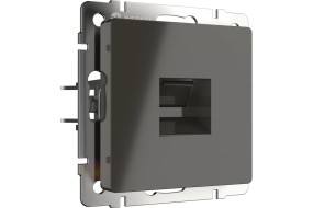 Розетка Ethernet RJ-45 серо-коричневый W1181007