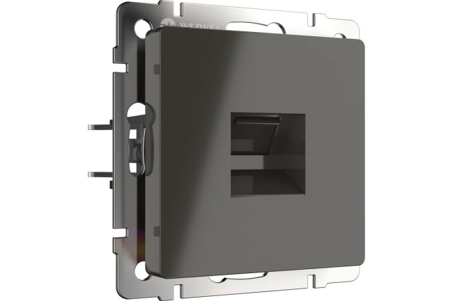 Розетка Ethernet RJ-45 серо-коричневый W1181007