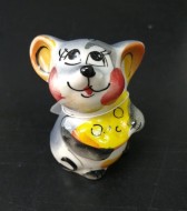 Сувенир "Мышонок Пупс с сыром", 6см, гжель 4475194