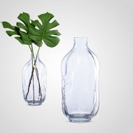 Голубая овальная ваза с узким горлом L 31650