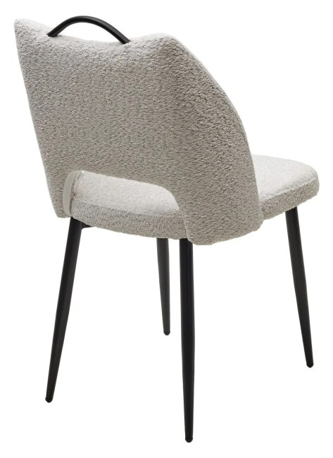 Стул JANETY UF998-14 светло-серый, букле / черный каркас (от 2-х штук) 624M05382