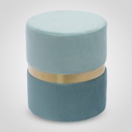 Интерьерный Круглый Двухцветный Бирюзовый Пуф 40х40х35 см AS9007-A66/70