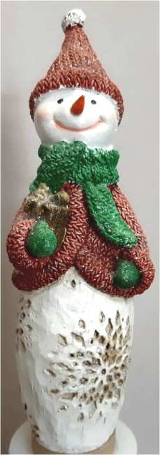 Снеговик в шубе и в шарфе НФ211 Н-28см