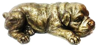 Собака Бульдог лежит  Н-12см,L-37см БРОНЗА ФП485/2