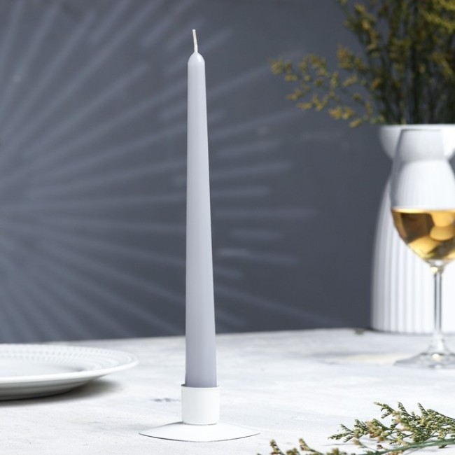 Свеча античная 4900666 2,3х 24,5 см, 5 ч, 55 г, серая