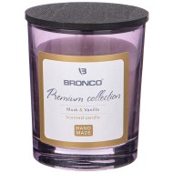 СВЕЧА BRONCO В СТАКАНЕ С КРЫШКОЙ АРОМАТИЗИРОВАННАЯ ФИОЛЕТОВАЯ 9,5*8 СМ 315-374