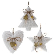 Изделие декоративное подвесное "Сердце/Ёлка/Звезда", L9 W1 H11 см 808860