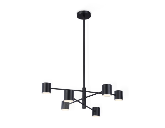 Светильник светодиодный подвесной FL51712/6 BK черный 3000K/4200K/6400K 29W D700*800 (Без ПДУ)