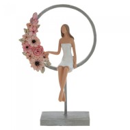 Фигурка декоративная "Девушка" 804039  L16 W7 H24 см