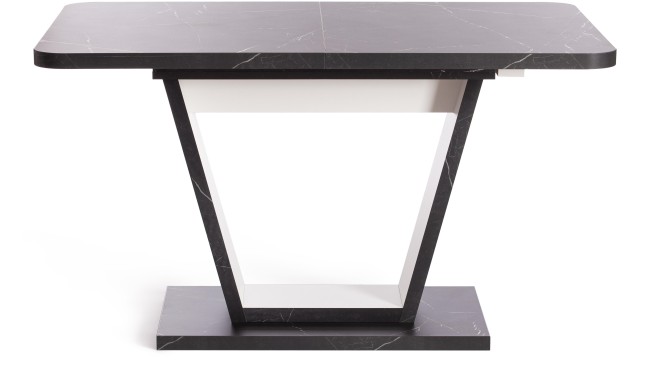 Стол обеденный VOX ЛДСП, 132-172x85x75,5 см, Мрамор черный/Белый Стол обеденный VOX ЛДСП, 132-172x85x75,5 см, Мрамор черный/Белый