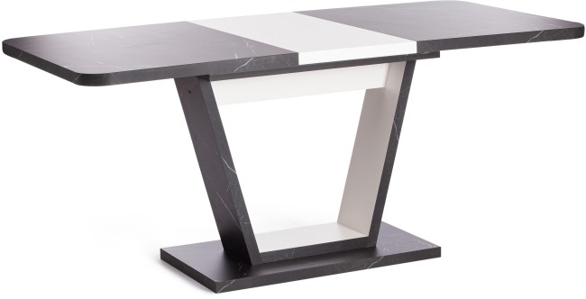 Стол обеденный VOX ЛДСП, 132-172x85x75,5 см, Мрамор черный/Белый Стол обеденный VOX ЛДСП, 132-172x85x75,5 см, Мрамор черный/Белый