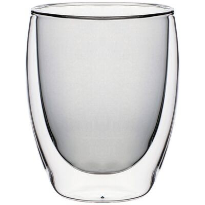 СТАКАН С ДВОЙНЫМИ СТЕНКАМИ "DOUBLE-WALL" 320 МЛ. ДИАМЕТР=8,5 СМ. ВЫСОТА=11,5 СМ 249-214