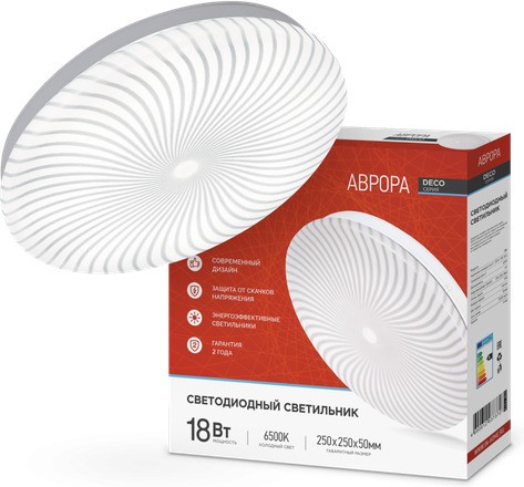 Светодиодный светильник IN-HOME АВРОРА 18W 6500K