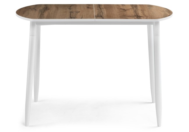 Стол Гуанг/Стол "Данте" европейский раздвиж. кромка-белая/Дуб вотан/белое подстолье/ноги бел 459640