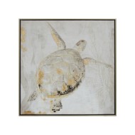 Настенное панно в раме Zambar бежево-золотой, дерево, холст, пластик, 63х63 см 357207