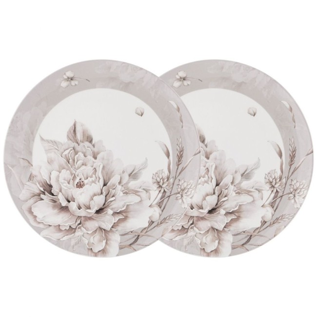 НАБОР ИЗ 2 ТАРЕЛОК ЗАКУСОЧНЫХ LEFARD "WHITE FLOWER" АРТИ-М 415-2128 23 СМ СЕРЫЙ
