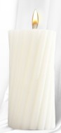 Свеча интерьерная «Витая» столбик, белая, 7,2 х 3.5 см 9101388