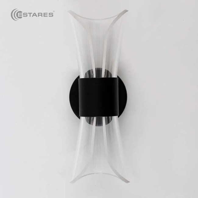 Управляемый светильник бра DIO 12W 2Y-ON/OFF-280x80x85-BLACK/CLEAR-220-IP20