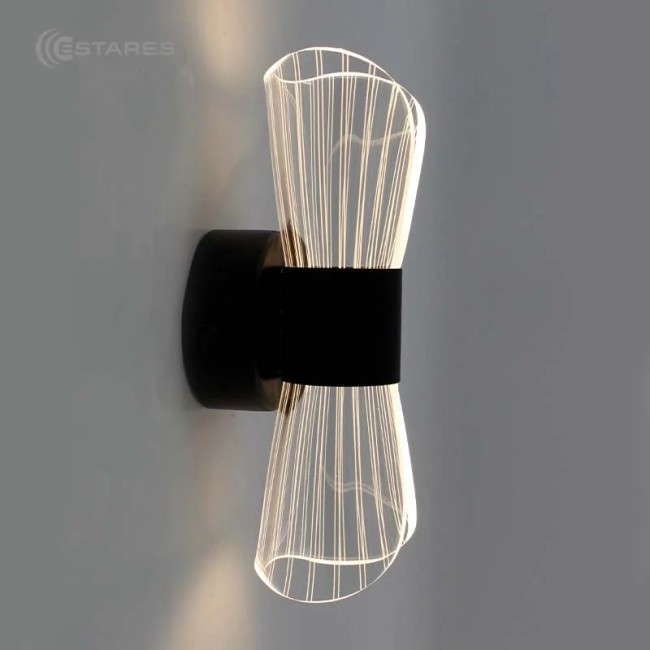 Управляемый светильник бра DIO 12W 2Y-ON/OFF-280x80x85-BLACK/CLEAR-220-IP20