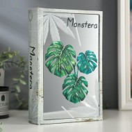 Шкатулка-книга "Монстера" 4785040 зеркало 26х17,5х5 см дерево кожзам