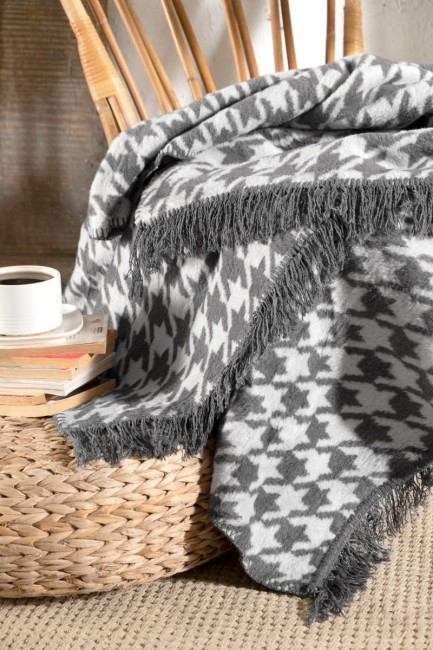 Плед с принтом 200x220 Rocket Серый 8680943228390