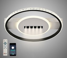 Управляемая светодиодная люстра MOND 60W 5DL 2RL-APP-410x60-BLACK/WHITE/CRYSTAL-220-IP20