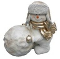 Снеговик с большим шаром Н-44см,L-40cм НФ137