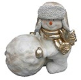 Снеговик с большим шаром Н-44см,L-40cм НФ137