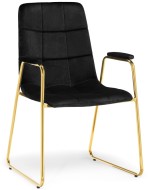 Стул LANA BLACK/KSD-2303C GOLD FRAME+BLACK VELOUR (G062-50) 15544 (от 2-х шт)